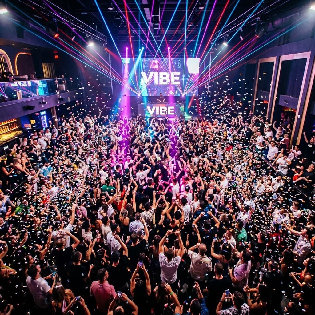 VYBEX crowd energy at sold-out nightclub event